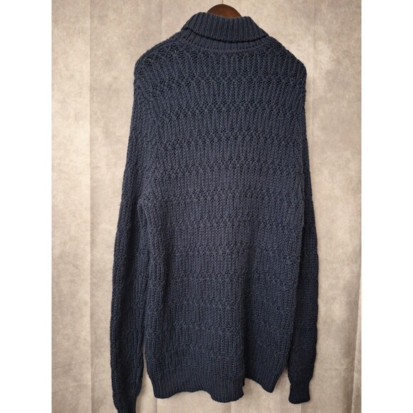 Nordstrom Men's Shop Thick Chunky Knit Turtleneck Sweater Men's XL Wool Blend - Picture 6 of 13